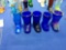 Lot of 5 dark blue small shoes/ boots