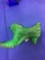 Degenhart Daisy Pattern Cat Head - green