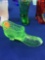 Degenhart Daisy Pattern Mini Shoe - neon