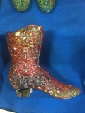 Fenton Boots Daisy Pattern - amber