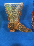 Fenton Boots Hobnail Pattern - clear amber