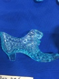 Fenton Hobnail Pattern Cat Head - Blue