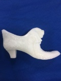 Fenton Daisy Pattern Cat Head - white