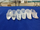 Group of 6 clear slippers
