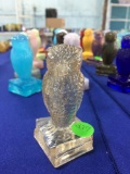 Degenhart Glass Owl - clear gold