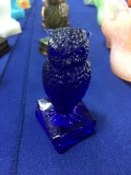 Degenhart Glass Owl - cobalt