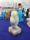 Degenhart Glass Owl - mint/lavender