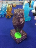 Degenhart Glass Owl - purple