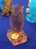 Degenhart Glass Owl - pink