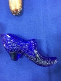 Degenhart Daisy Pattern Shoe - cobalt