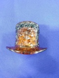 Degenhart Glass Top Hat - amber
