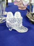 Glass Shoe Salt and Pepper Shaker Set