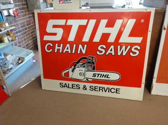 Sthil chain saws sales & service metal sign
