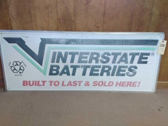 Interstate Batteries Metal Sign