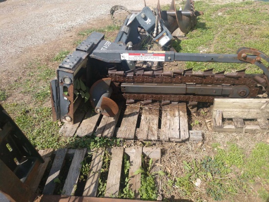Walk behind bobcat mount trencher bobcat brand