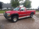 2001 Red Chevy 2500 Gas pickup single cab 4x4 clean truck