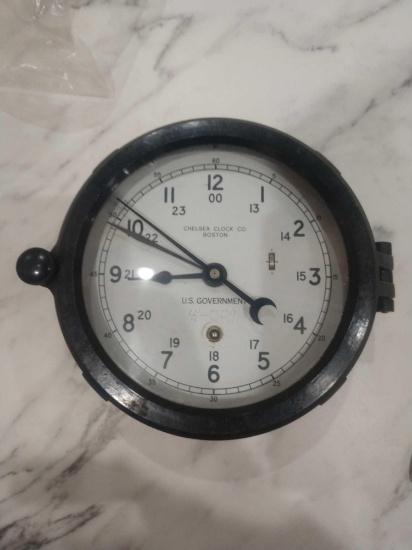US Government Ship Clock with key
