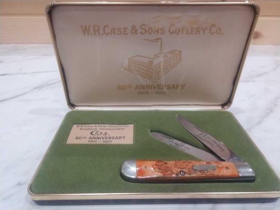 Case 80th Anniversary 1905-1985 pocket knife with case