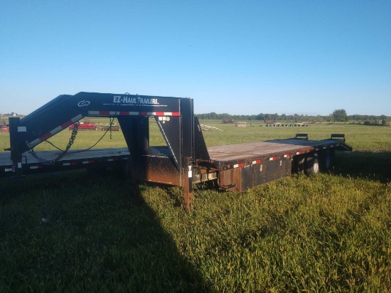 2009 EZ haul 30 ft tandem flat bed trailer work electric over hydraulic brakes