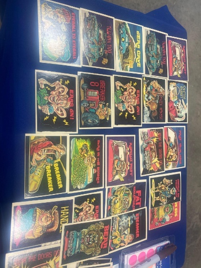 Lot of old cartoon sticker trading cards