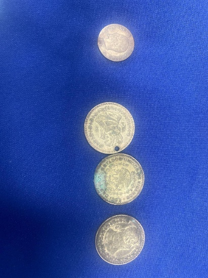 Lot of 4 foreign coins 1 1855