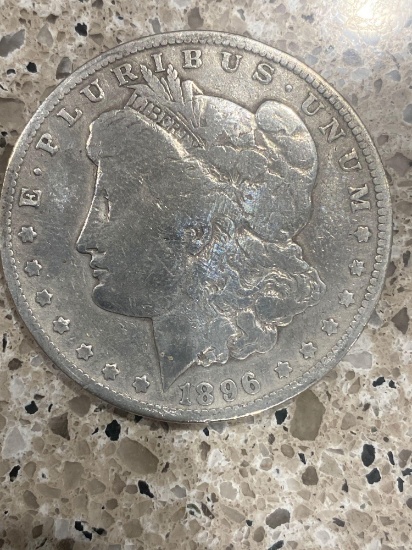 1896-0 Morgan silver dollar