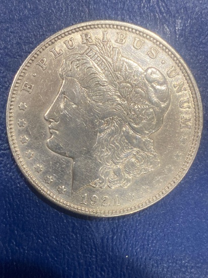 1921 -d Morgan silver dollar