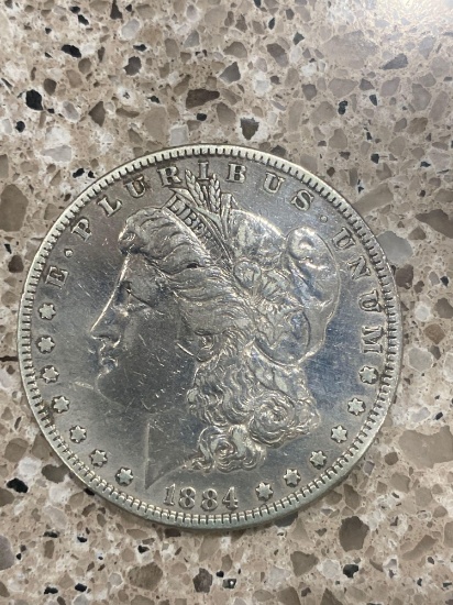 1884-p Morgan silver dollar