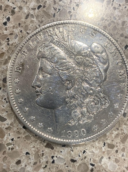 1890-0 Morgan silver dollar