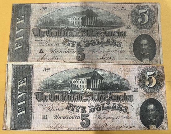 The Confederate States of America $5