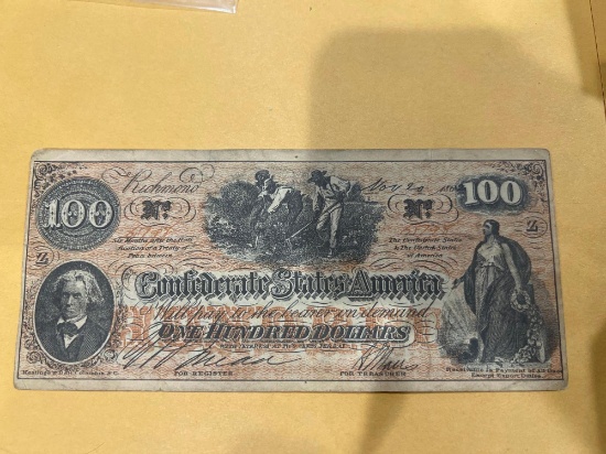 Confederate states of America $100