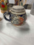 small beer stein with lid