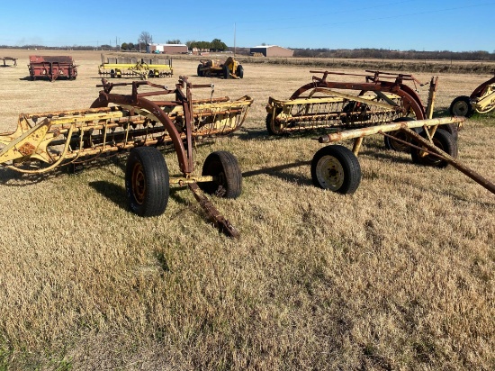 New Holland Hay Rakes and Hitch - older set