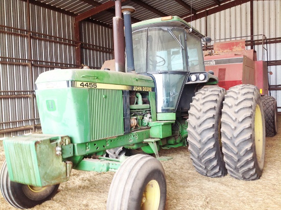 1991 -John Deere 4455- Power Shift Trans- 2WD- only 6,033 Hrs. Showing-Fully Weighted-3pt- 2 Remotes