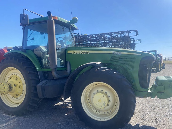 2004 John Deere 8420 MFWD Tractor, 3000 RTK, Showing 5,112 hrs. Duals, Quick Hitch, 4 Remotes
