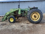 John Deere 4020 Console Diesel with 158 Loader and 6ft Bucket, SN 208622, Rubber 80%