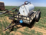 500 Gal Fuel Tank on 6x12 Tandem Trailer, NO TITLE
