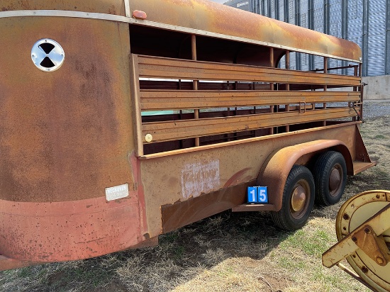 Lot 15, 16ft Stock Trailer, No Title