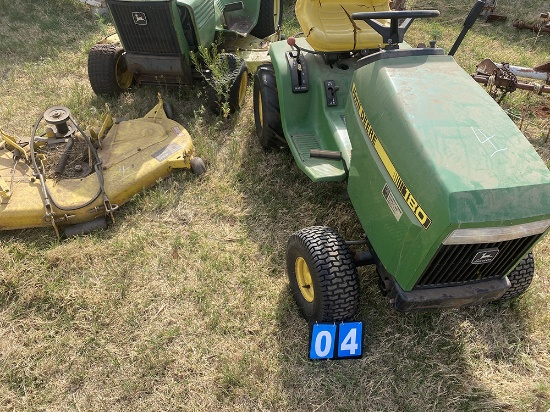 John Deere 180 Mower and Deck- unknown cond