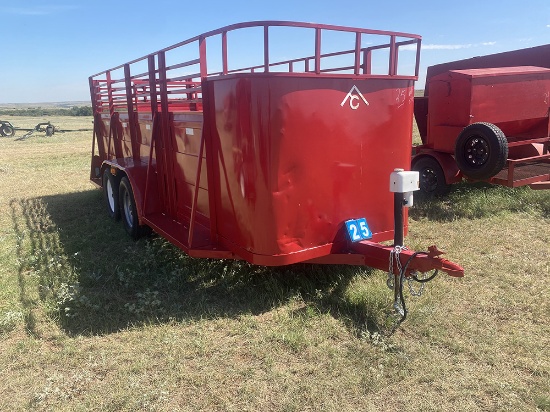 5x16 Cattle Trailer Bumper Pull Elect Jack Notarized Bill of Sale
