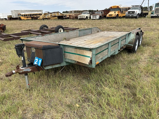 18ft Utility Trailer No Title, Bill of Sale