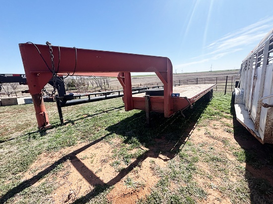 Gooseneck Flat Bed 24x8 Tandem Axel- No Title
