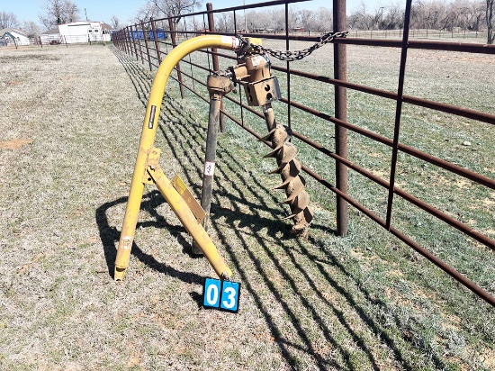 Worksaver PTO Post Hole Auger/ 2 Bits