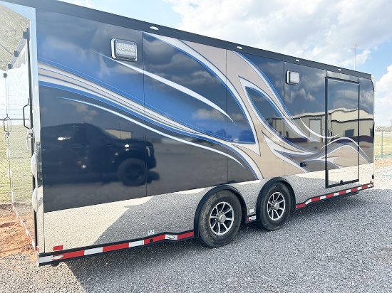 2015 Intech Enclosed Car Cargo Trailer, 2 side doors, Elect Jack, Solar charger & more.