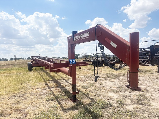 Red Rhino Round Bale Trailer, 36ft., No Title