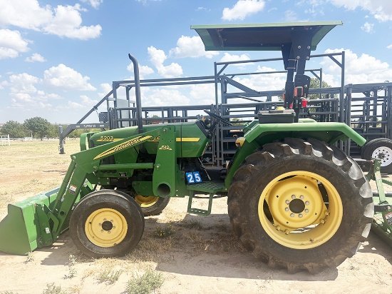 2004 John Deere 5203 Tractor & Loader, 2WD, Serial No. 0001750 Sells With MX6 John Deere Shredder