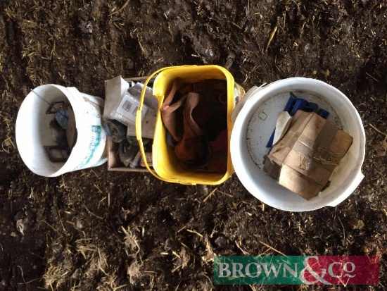 Various tools, parts and 2 No. dog leads