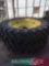 Pair Michelin Agribib 420/80R46 row crop wheels and tyres
