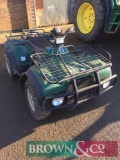 Diablo Diesel super traction 2wd ATV with front and rear racks and tow bar with 7 pin plug. Hrs: 374