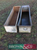 Quantity of steel water troughs (2)
